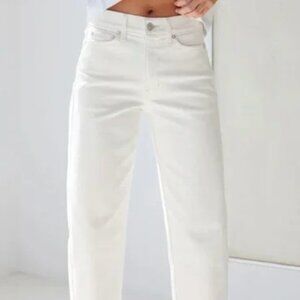 AYR The Knockout "Cream Soda" White Jeans Sz 28 EUC Curved Leg